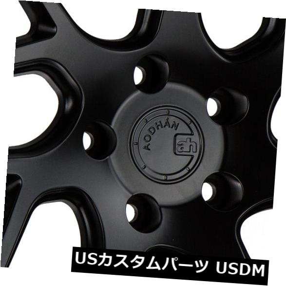海外輸入ホイール 20x9 AodHan LS008 5x114.3 +30ブラックリム（4個セット） 20x9 AodHan LS008 5x114.3 +30 Black Rims (Set of 4) 【並行輸入品】