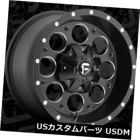 海外輸入ホイール Fuel Revolver D525 17x9 8x170 ET-12ブラックリム（4個セット） Fuel Revolver D525 17x9 8x170 ET-12 Black Rims (Set of 4) 【並行輸入品】