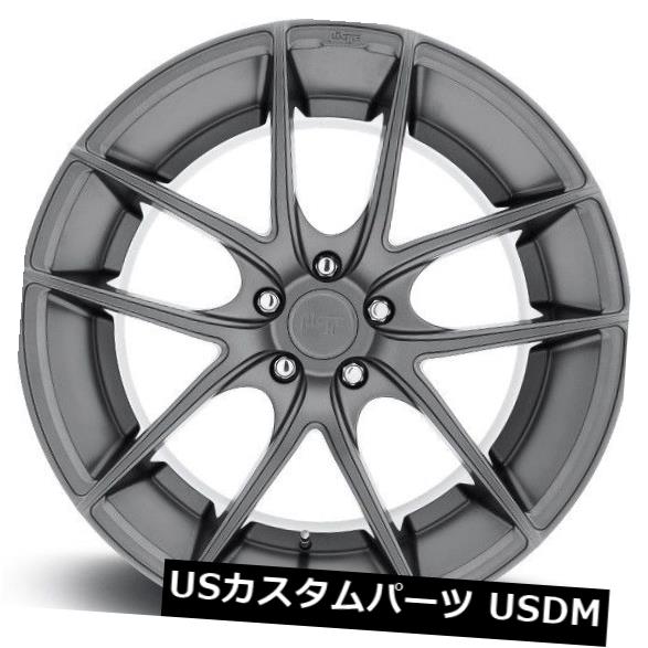 海外輸入ホイール 18x8 NICHE TARGA M129 5x112 +42マットガンメタルホイール(4個セット) 18x8 NICHE TARGA M129 5x112 +42 Matte GunMetal Wheels (Set of 4) 【並行輸入品】