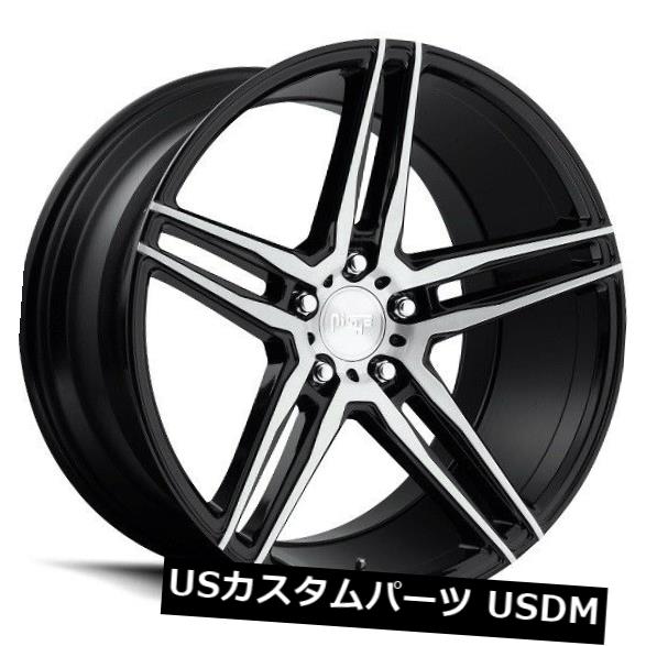 海外輸入ホイール 18x8 NICHE TURIN M169 5x112 +30ブラックマシンホイール（4個セット） 18x8 NICHE TURIN M169 5x112 +30 Black Machine Wheels (Set of 4) 【並行輸入品】