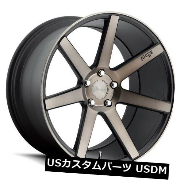 海外輸入ホイール 18x8 NICHE VERONA M150 5x112 +42ブラックマシンホイール（4個セット） 18x8 NICHE VERONA M150 5x112 +42 Black Machine Wheels (Set of 4) 【並行輸入品】