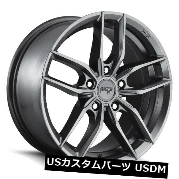 海外輸入ホイール 18x8 NICHE VOSSO M204 5x112 +42マットガンメタルホイール（4個セット） 18x8 NICHE VOSSO M204 5x112 +42 Matte GunMetal Wheels (Set of 4) 【並行輸入品】