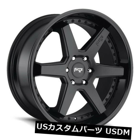 海外輸入ホイール 18x8.5 NICHE ALTAIR M192 5x4.5 +45グロスマットブラックホイール(4個セット) 18x8.5 NICHE ALTAIR M192 5x4.5 +45 Gloss Matte Black Wheels (Set of 4) 【並行輸入品】