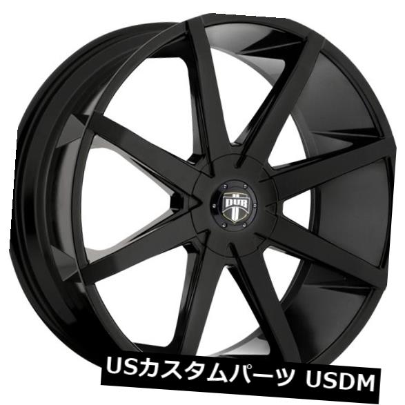海外輸入ホイール 20x8.5ダブプッシュS110 5x4.5 / 5x120 ET35グロスブラックホイール（4個セット） 20x8.5 Dub Push S110 5x4.5/5x120 ET35 Gloss Black Wheels (Set of 4) 【並行輸入品】