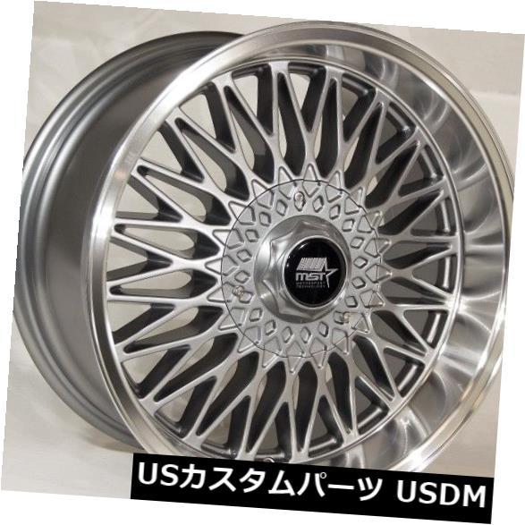 海外輸入ホイール 17x9 MST MT14 5x100 / 5x114.3 ET20 Gunmetal w / Machined Lip Wheels(4個セット) 17x9 MST MT14 5x100/5x114.3 ET20 Gunmetal w/Machined Lip Wheels (Set of 4) 【並行輸入品】