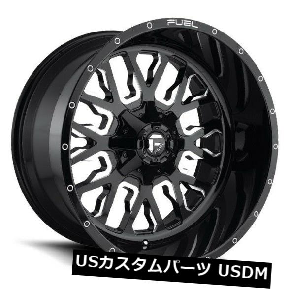 海外輸入ホイール 17x9フューエルD611 6x135 / 5.5 ET-12グロスブラックホイール（4個セット） 17x9 FUEL D611 6x135/5.5 ET-12 Gloss Black Wheels (Set of 4) 【並行輸入品】