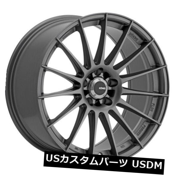 海外輸入ホイール 18x8 Konig Rennform 5x120 +35マットグレーホイール(4個セット) 18x8 Konig Rennform 5x120 +35 Matte Grey Wheels (Set of 4) 【並行輸入品】|カスタムパーツ WORLD倉庫
