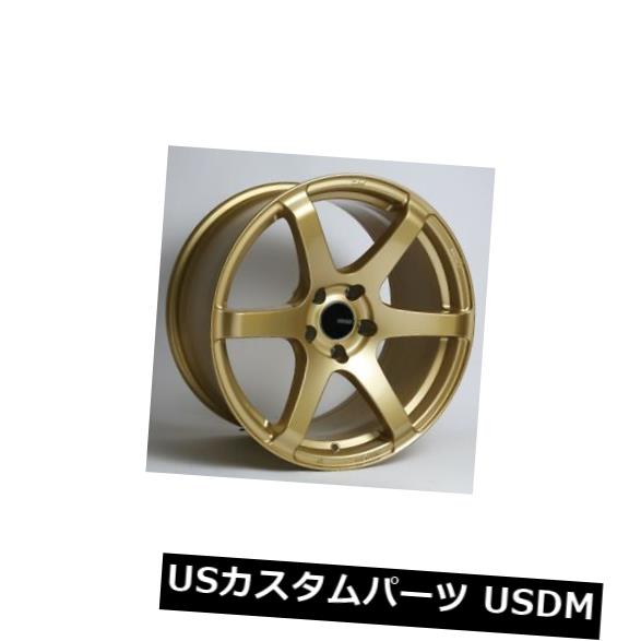 海外輸入ホイール 18x8 Enkei T6S 5x100 +45ゴールドホイール（4個セット） 18x8 Enkei T6S 5x100 +45 Gold Wheels (Set of 4) 【並行輸入品】