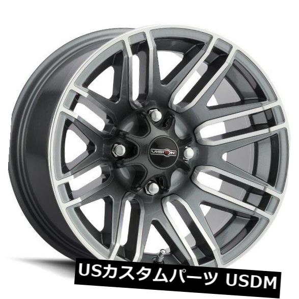 海外輸入ホイール 14X7 Vision 112 Assault 4x110 ET2.5 Gunmetal Machined Face Wheels（4個セット） 14X7 Vision 112 Assault 4x110 ET2.5 Gunmetal Machined Face Wheels (Set of 4) 【並行輸入品】｜カスタムパーツ WORLD倉庫