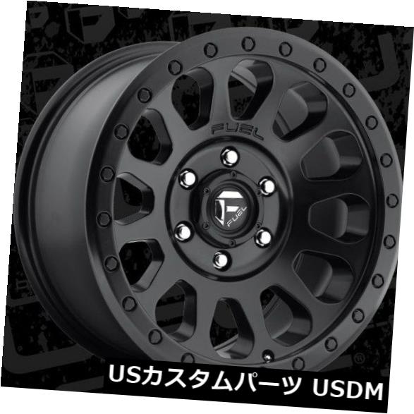 海外輸入ホイール Fuel Vector 17x8.5 6x5.5 ET7マットブラックホイール（4個セット） Fuel Vector 17x8.5 6x5.5 ET7 Matte Black Wheels (Set of 4) 【並行輸入品】