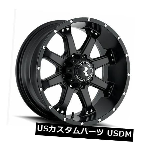 海外輸入ホイール 20x9レースライン991B-アサルト5x127 ET18サテンブラックホイール（4個セット） 20x9 Raceline 991B-Assault 5x127 ET18 Satin Black Wheels (Set of 4) 【並行輸入品】