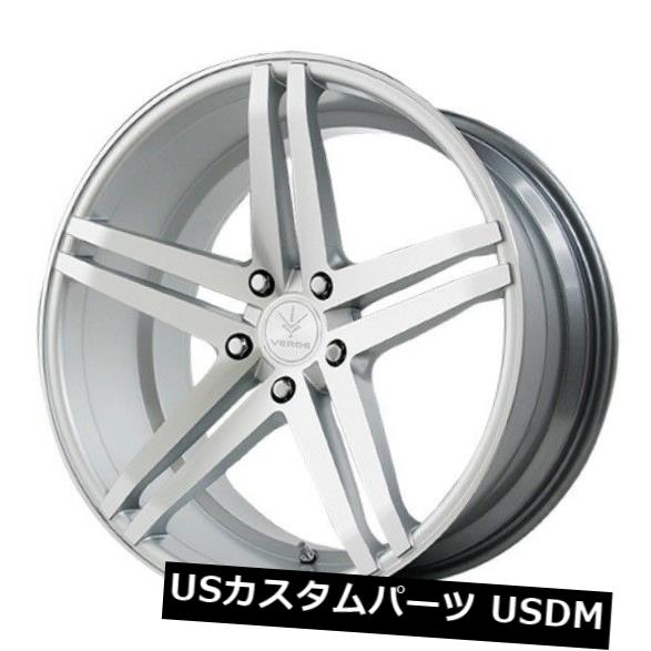 海外輸入ホイール 20x10 / 11 Verde Parallax 5x114.3 +25/25マットシルバーホイール（4個セット） 20x10/11 Verde Parallax 5x114.3 +25/25 Matte Silver wheels (set of 4) 【並行輸入品】