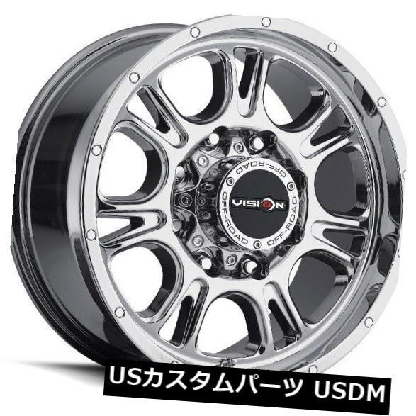 海外輸入ホイール 17X8.5 Vision 399 Fury 5x114.3 ET18ファントムクロームホイール（4個セット） 17X8.5 Vision 399 Fury 5x114.3 ET18 Phantom Chrome Wheels (Set of 4) 【並行輸入品】