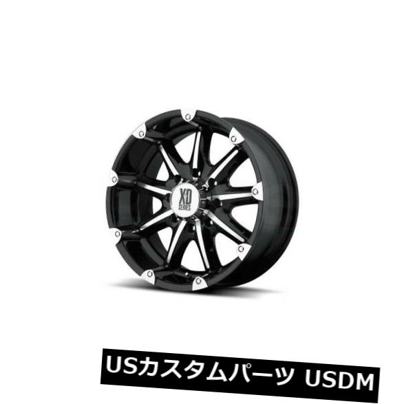 海外輸入ホイール KMCリムの18x9 XDシリーズBADLANDS 8x165.1 ET-12ブラックマシンドリム（4個セット） 18x9 XD SERIES BY KMC Rims BADLANDS 8x165.1 ET-12 Black Machined Rims (Set of 4) 【並行輸入品】