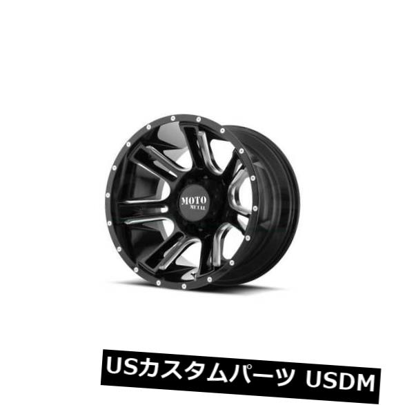 海外輸入ホイール 18x10 MOTO METAL AMP 6x135 ET-24ブラックミルドホイール（4個セット） 18x10 MOTO METAL AMP 6x135 ET-24 Black Milled Wheels (Set of 4) 【並行輸入品】