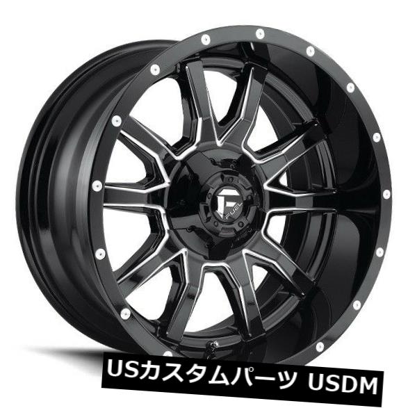 海外輸入ホイール 17x9フューエルD627 6x135 / 5.5 ET-12ブラックリム（4個セット） 17x9 FUEL D627 6x135/5.5 ET-12 Black Rims (Set of 4) 【並行輸入品】