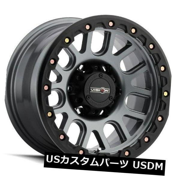 海外輸入ホイール 17X9 Vision 111 Nemesis 5x127 ET-12ガンメタルホイール（4個セット） 17X9 Vision 111 Nemesis 5x127 ET-12 Gunmetal Wheels (Set of 4) 【並行輸入品】