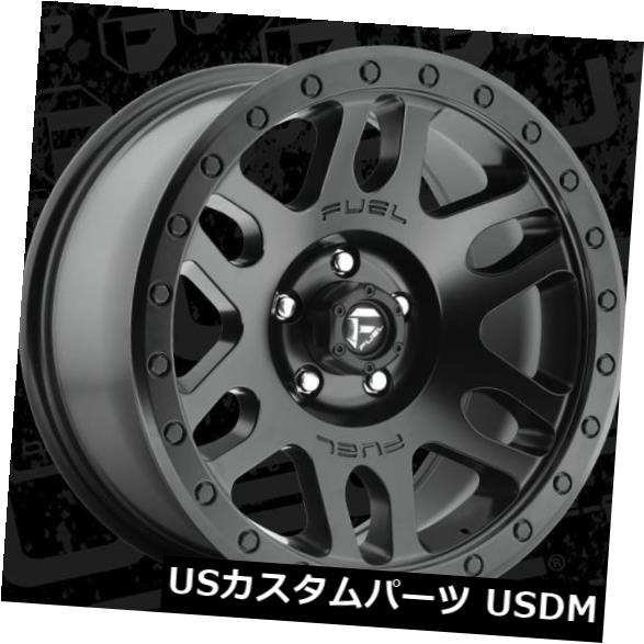海外輸入ホイール 燃料反動17x8.5 6x5.5 ET7マットブラックリム（4個セット） Fuel Recoil 17x8.5 6x5.5 ET7 Matte Black Rims (Set of 4) 【並行輸入品】｜カスタムパーツ WORLD倉庫