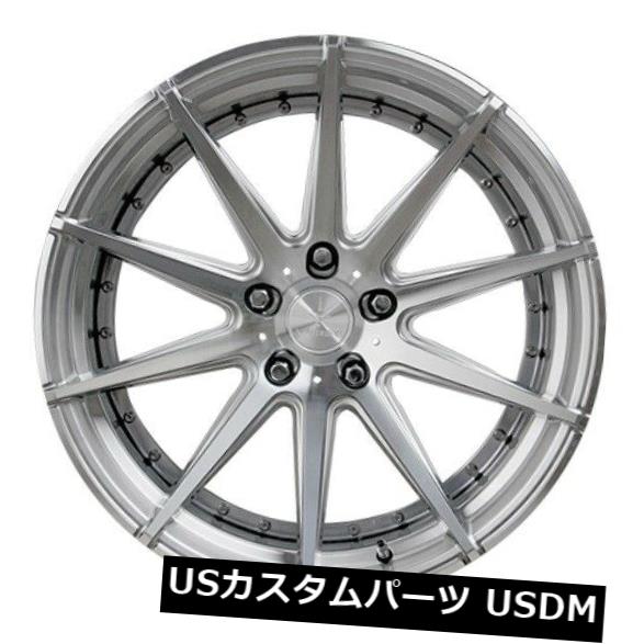 海外輸入ホイール 20x10 / 11 Verde Insignia 5x112 +42/48 Hyper Silverホイール（4個セット） 20x10/11 Verde Insignia 5x112 +42/48 Hyper Silver wheels (set of 4) 【並行輸入品】