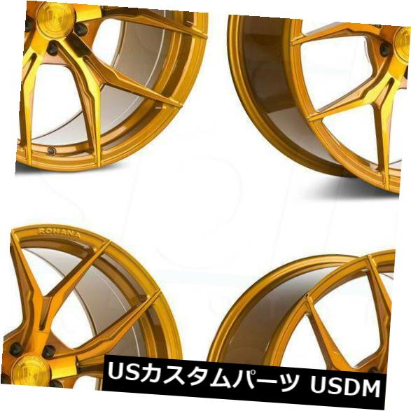 海外輸入ホイール 20x9 / 20x10 Gold Wheels Rohana RFX5 5x112 35/45（4個セット） 20x9/20x10 Gold Wheels Rohana RFX5 5x112 35/45 (Set of 4) 【並行輸入品】
