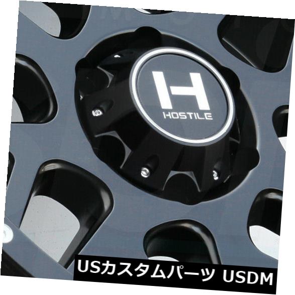海外輸入ホイール 20x9フルブラックホイールHostile H108スプロケット6x135 10（4個セット） 20x9 Full Black Wheels Hostile H108 Sprocket 6x135 10 (Set of 4) 【並行輸入品】