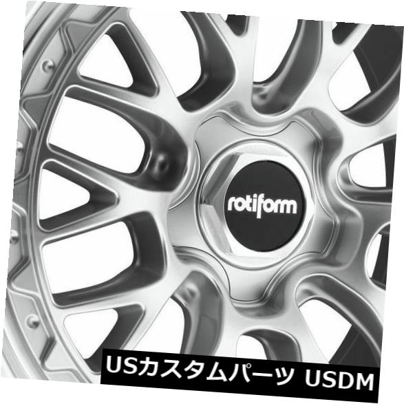 海外輸入ホイール 18x9.5シルバーホイールRotiform LSR R155 5x120 35（4個セット） 18x9.5 Silver Wheels Rotiform LSR R155 5x120 35 (Set of 4) 【並行輸入品】
