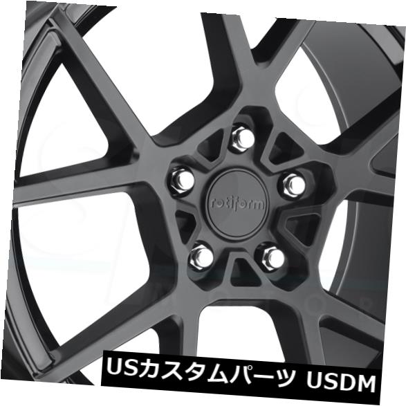 海外輸入ホイール 18x9.5マットブラックホイールRotiform KPS R139 5x100 35（4個セット） 18x9.5 Matte Black Wheels Rotiform KPS R139 5x100 35 (Set of 4) 【並行輸入品】