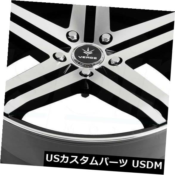 海外輸入ホイール 20x9グロスブラックマシニングホイールヴェルデV39パララックス5x112 25（4個セット） 20x9 Gloss Black Machined Wheels Verde V39 Parallax 5x112 25 (Set of 4) 【並行輸入品】