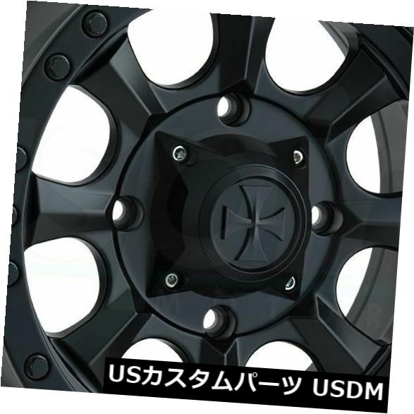 海外輸入ホイール 20x9マットブラックホイールダーティライフアイアンマン8x6.5 / 8x165.1 18（4個セット） 20x9 Matte Black Wheels Dirty Life Ironman 8x6.5/8x165.1 18 (Set of 4) 【並行輸入品】