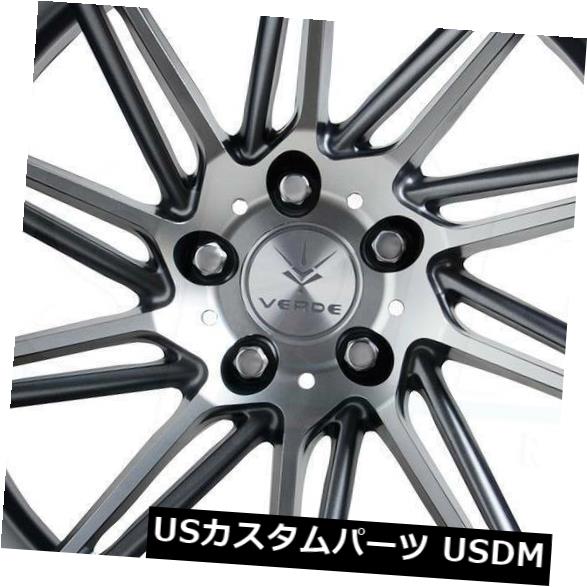 海外輸入ホイール 20x9グラファイト加工ホイールVerde V25 Quantum 5x114.3 20（4個セット） 20x9 Graphite Machined Wheels Verde V25 Quantum 5x114.3 20 (Set of 4) 【並行輸入品】