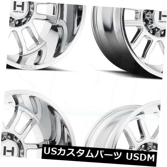 海外輸入ホイール 20x10 Chrome Wheels Hostile H107 Gauntlet 8x170 -19（4個セット） 20x10 Chrome Wheels Hostile H107 Gaunlet 8x170 -19 (Set of 4) 【並行輸入品】