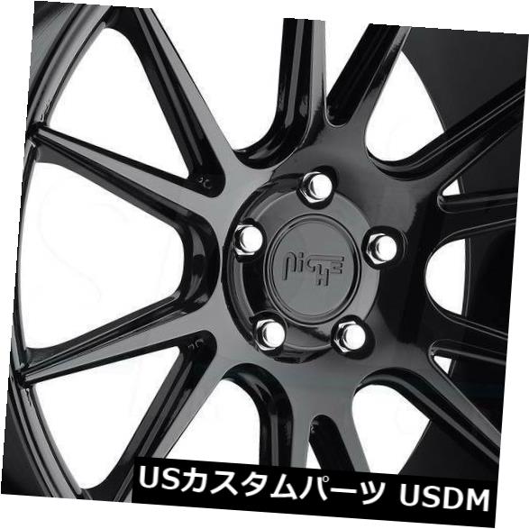海外輸入ホイール 20x9 / 20x10グロスブラックホイールニッチヴィチェンツァM152 5x114.3 35/40（4個セット） 20x9/20x10 Gloss Black Wheels Niche Vicenza M152 5x114.3 35/40 (Set of 4) 【並行輸入品】