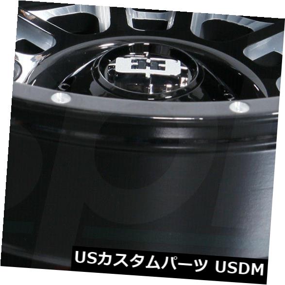 海外輸入ホイール 20x12 Black Milled Wheels Vision 418 Widow 8x170 -51（4個セット） 20x12 Black Milled Wheels Vision 418 Widow 8x170 -51 (Set of 4) 【並行輸入品】