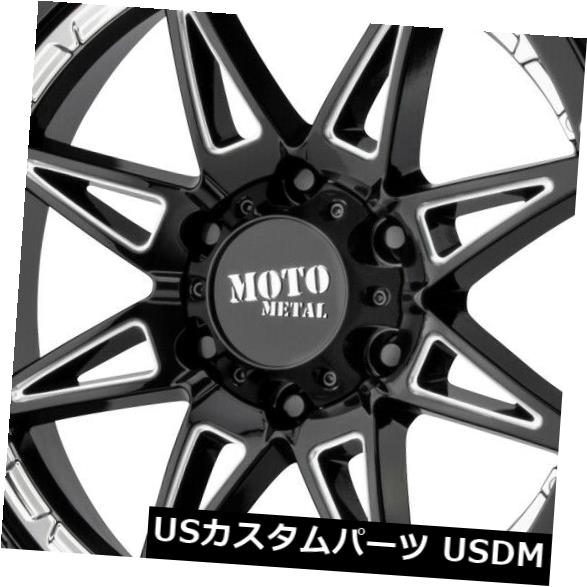 海外輸入ホイール 20x10ブラックミルドホイールMoto Metal MO993 8x170 -18（4個セット） 20x10 Black Milled Wheels Moto Metal MO993 8x170 -18 (Set of 4) 【並行輸入品】