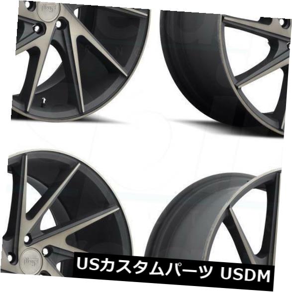 海外輸入ホイール 20x9ブラックマシニングホイールニッチインバートM163 5x114.3 25(4個セット) 20x9 Black Machined Wheels Niche Invert M163 5x114.3 25 (Set of 4) 【並行輸入品】|カスタムパーツ WORLD倉庫