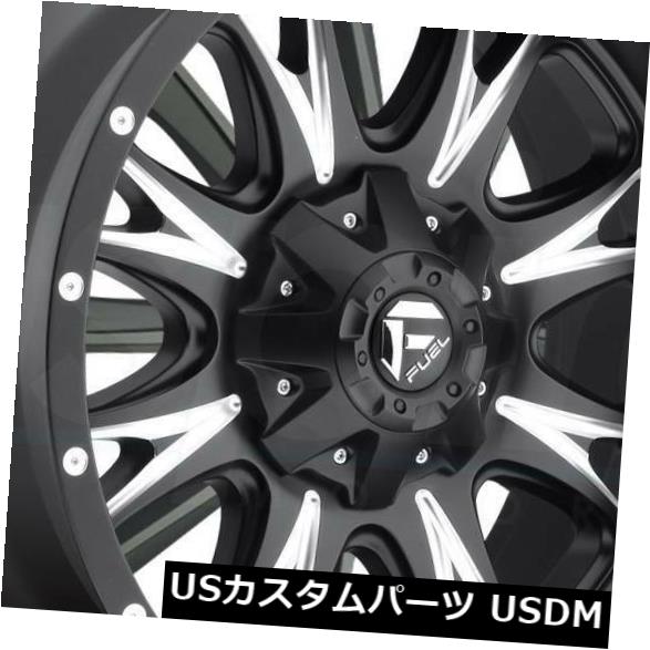 海外輸入ホイール 18x9ブラックミルドホイールフューエルスロットルD513 5x5.5 / 5x150 20(4個セット) 18x9 Black Milled Wheels Fuel Throttle D513 5x5.5/5x150 20 (Set of 4) 【並行輸入品】