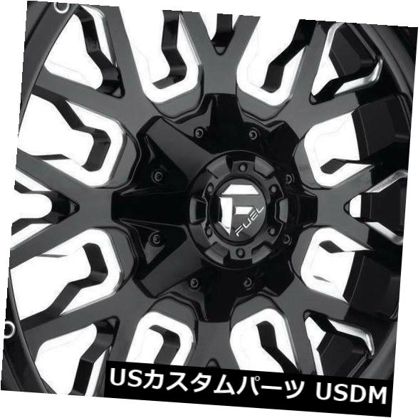 海外輸入ホイール 20x9ブラックミルドホイールフューエルストロークD611 6x135 / 6x5.5 20（4個セット） 20x9 Black Milled Wheels Fuel Stroke D611 6x135/6x5.5 20 (Set of 4) 【並行輸入品】