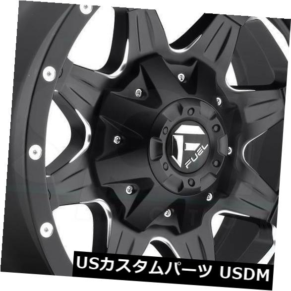 海外輸入ホイール 18x9ブラックミルドホイールフューエルブーストD534 6x135 / 6x5.5 20（4個セット） 18x9 Black Milled Wheels Fuel Boost D534 6x135/6x5.5 20 (Set of 4) 【並行輸入品】