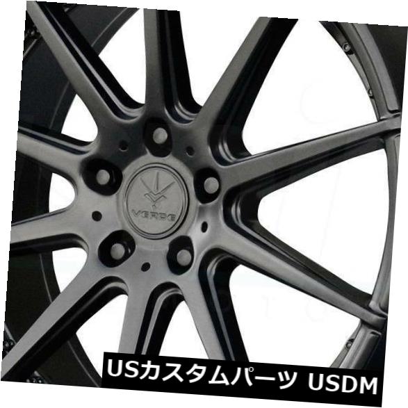 海外輸入ホイール 20x9サテンブラックホイールVerde V20 Insignia 5x120 20（4個セット） 20x9 Satin Black Wheels Verde V20 Insignia 5x120 20 (Set of 4) 【並行輸入品】