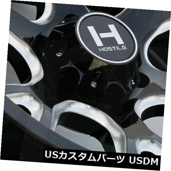 海外輸入ホイール 20x10ブラックミルドホイールHostile H113 Rage 5x150 -19(4個セット) 20x10 Black Milled Wheels Hostile H113 Rage 5x150 -19 (Set of 4) 【並行輸入品】