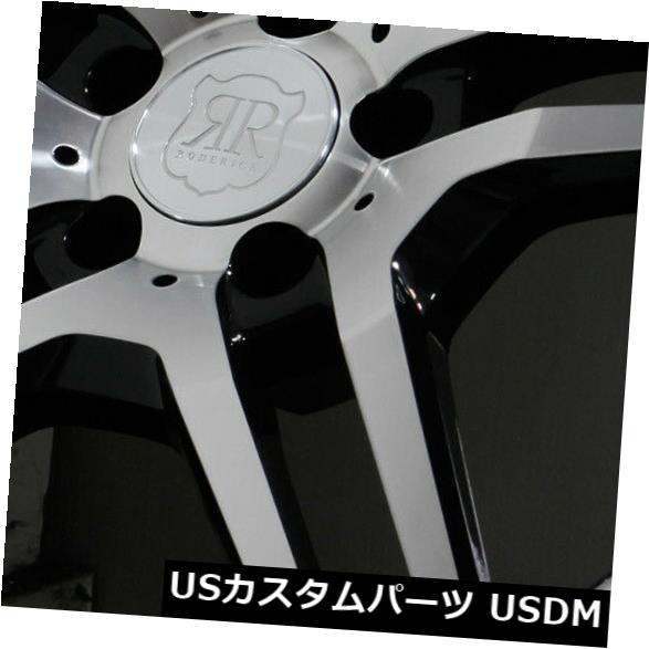 海外輸入ホイール 20x8.5ブラッククロームリップホイールMRR RW2 5x108 35（4個セット） 20x8.5 Black Chrome Lip Wheels MRR RW2 5x108 35 (Set of 4) 【並行輸入品】