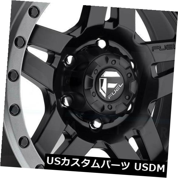 海外輸入ホイール 18x9マットブラックホイールフューエルアンザD557 6x5.5 / 6x139.7 1（4個セット） 18x9 Matte Black Wheels Fuel Anza D557 6x5.5/6x139.7 1 (Set of 4) 【並行輸入品】