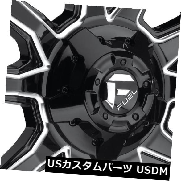 海外輸入ホイール 18x9ブラックミルドホイールフューエルバンダルD627 6x135 / 6x5.5 1（4個セット） 18x9 Black Milled Wheels Fuel Vandal D627 6x135/6x5.5 1 (Set of 4) 【並行輸入品】