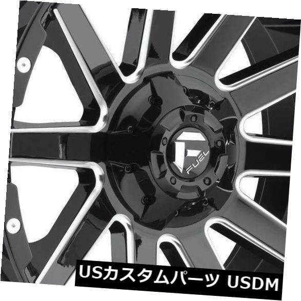 海外輸入ホイール 18x9ブラックミルドホイールフューエルコントラD615 6x135 / 6x5.5 1（4個セット） 18x9 Black Milled Wheels Fuel Contra D615 6x135/6x5.5 1 (Set of 4) 【並行輸入品】