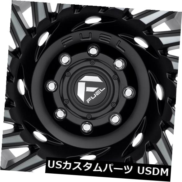 海外輸入ホイール 18x9マットブラックホイールフューエルサイクロンD683 5x5 / 5x127 -12（4個セット） 18x9 Matte Black Wheels Fuel Cyclone D683 5x5/5x127 -12 (Set of 4) 【並行輸入品】