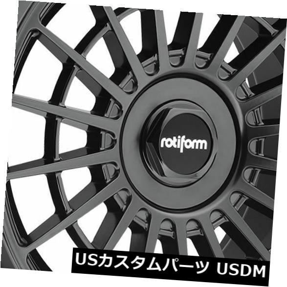 海外輸入ホイール 19x8.5マットブラックホイールRotiform Las R R142 5x114.3 / 5x120 35（4個セット） 19x8.5 Matte Black Wheels Rotiform Las R R142 5x114.3/5x120 35 (Set of 4) 【並行輸入品】