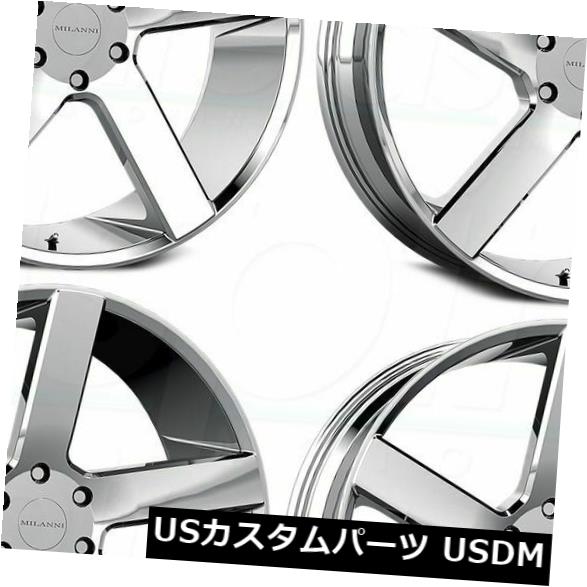 海外輸入ホイール 20x9クロームホイールMilanni 472スイッチバック6x5.5 / 6x139.7 30（4個セット） 20x9 Chrome Wheels Milanni 472 Switchback 6x5.5/6x139.7 30 (Set of 4) 【並行輸入品】