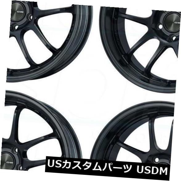 海外輸入ホイール 18x9 / 18x9.5ブラックペイントホイールEnkei Pf01 5x114.3 45/45（4個セット） 18x9/18x9.5 Black Paint Wheels Enkei Pf01 5x114.3 45/45 (Set of 4) 【並行輸入品】