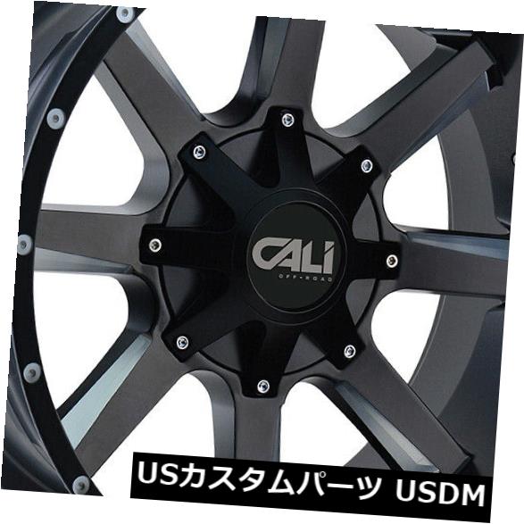 海外輸入ホイール 20x9サテンブラックミルドホイールカリオフロードバステッド8x180 18（4個セット） 20x9 Satin Black Milled Wheels Cali Off-Road Busted 8x180 18 (Set of 4) 【並行輸入品】｜カスタムパーツ WORLD倉庫