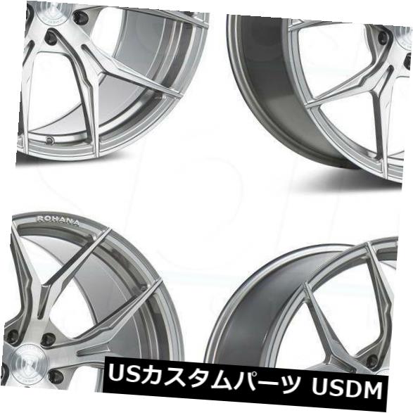 海外輸入ホイール 20x9チタンホイールRohana RFX5 5x120 35（4個セット） 20x9 Titanium Wheels Rohana RFX5 5x120 35 (Set of 4) 【並行輸入品】